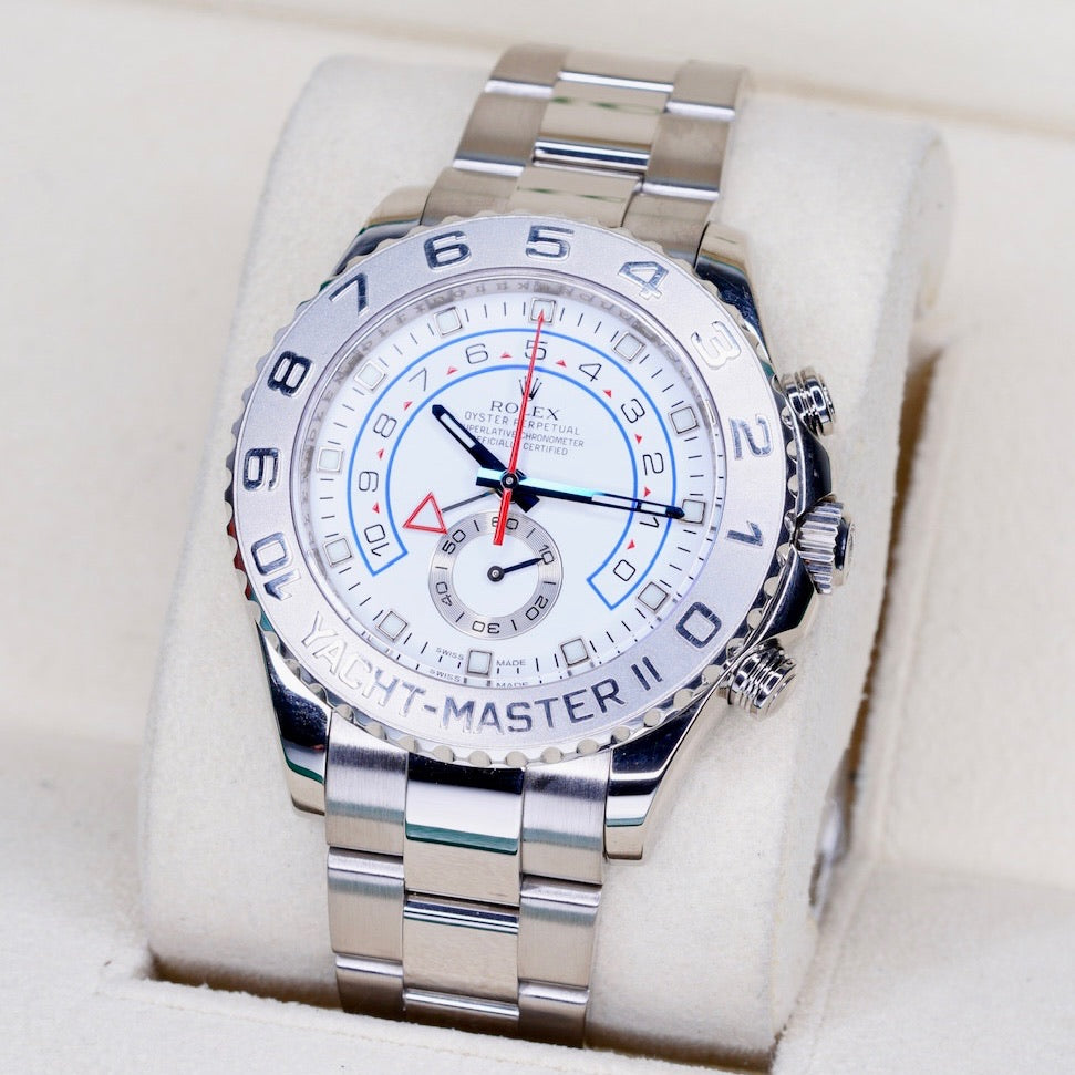 Rolex Yacht-Master II 116689 White Dial White Gold 44mm 2013