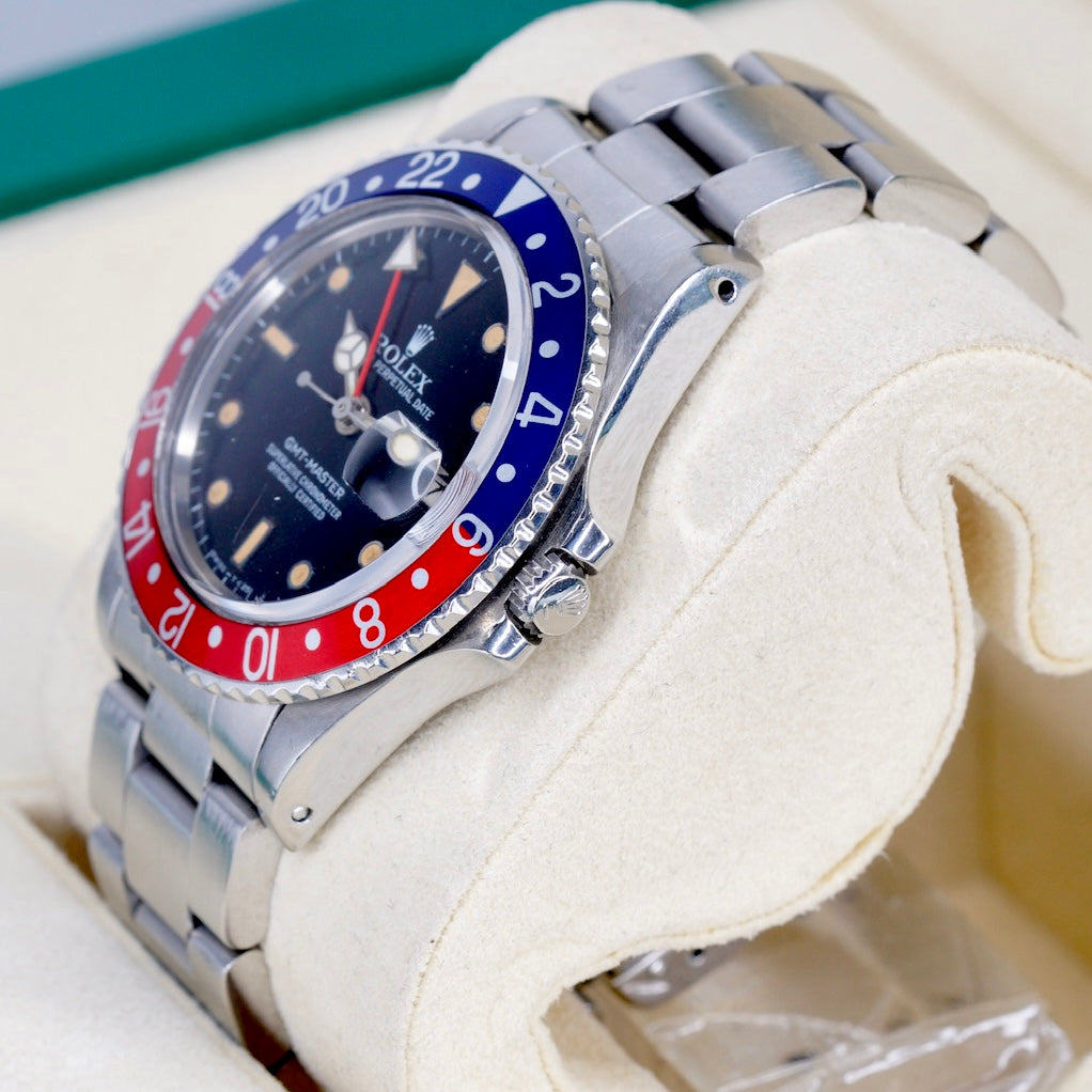 Rolex GMT-Master II 16710 “PEPSI” Black Dial Blue & Red Bezel Stainless Steel 40mm