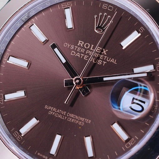Rolex Datejust 126301 “CHOCOLATE” Brown Dial Smooth Bezel Rose Gold & Steel 41mm 2023