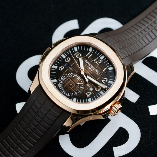 Patek Philippe NEW 2026 Aquanaut 5164R-001 “BRUN AQUA” Brown Dial Rose Gold Tropical Strap 40.8mm