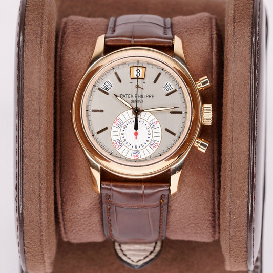 Patek Philippe Annual Calendar 5960R-001 Grey Dial Rose Gold Chronograph Leather Strap 2009