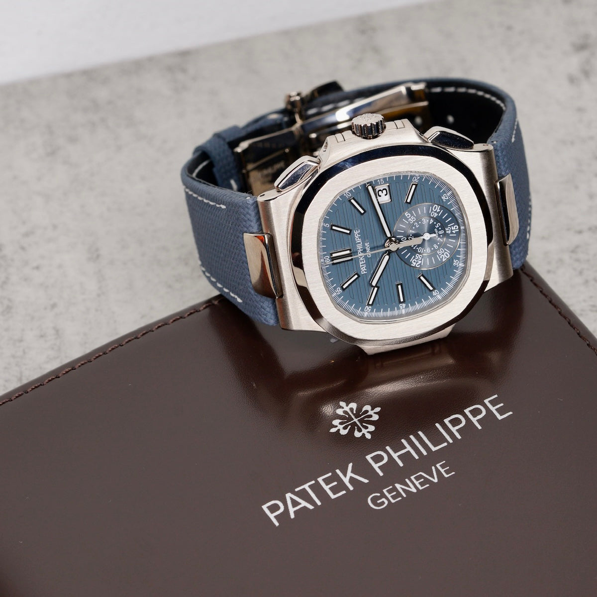 Patek Philippe NEW 2026 Nautilus 5980/60G-001 Blue Dial White Gold 40.5mm