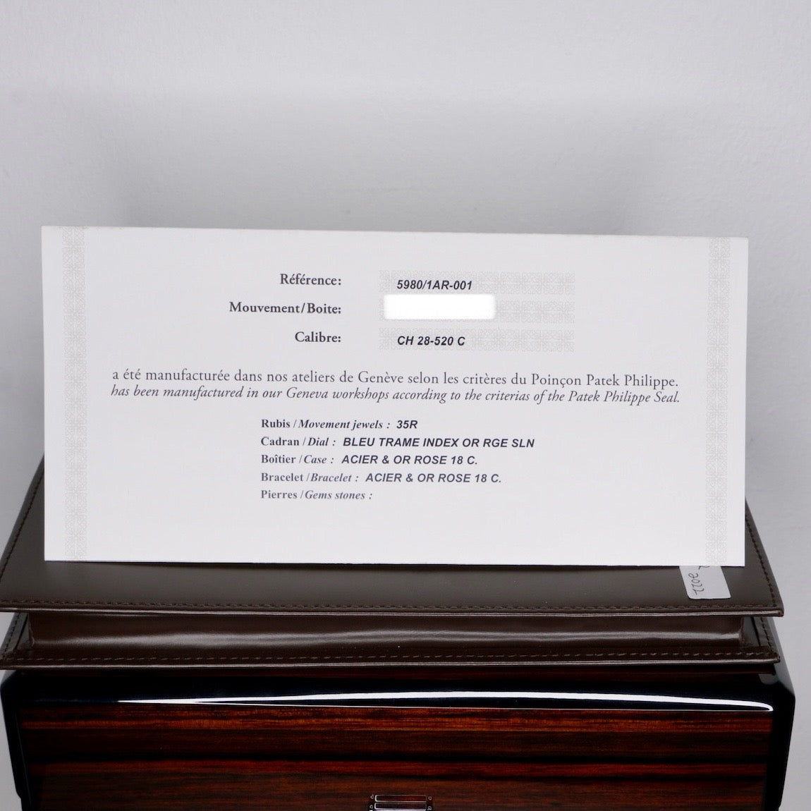 Patek Philippe Nautilus 5980/1AR-001 Blue Dial Two-Tone Stainless Steel & Yellow Gold 40.5mm 2022