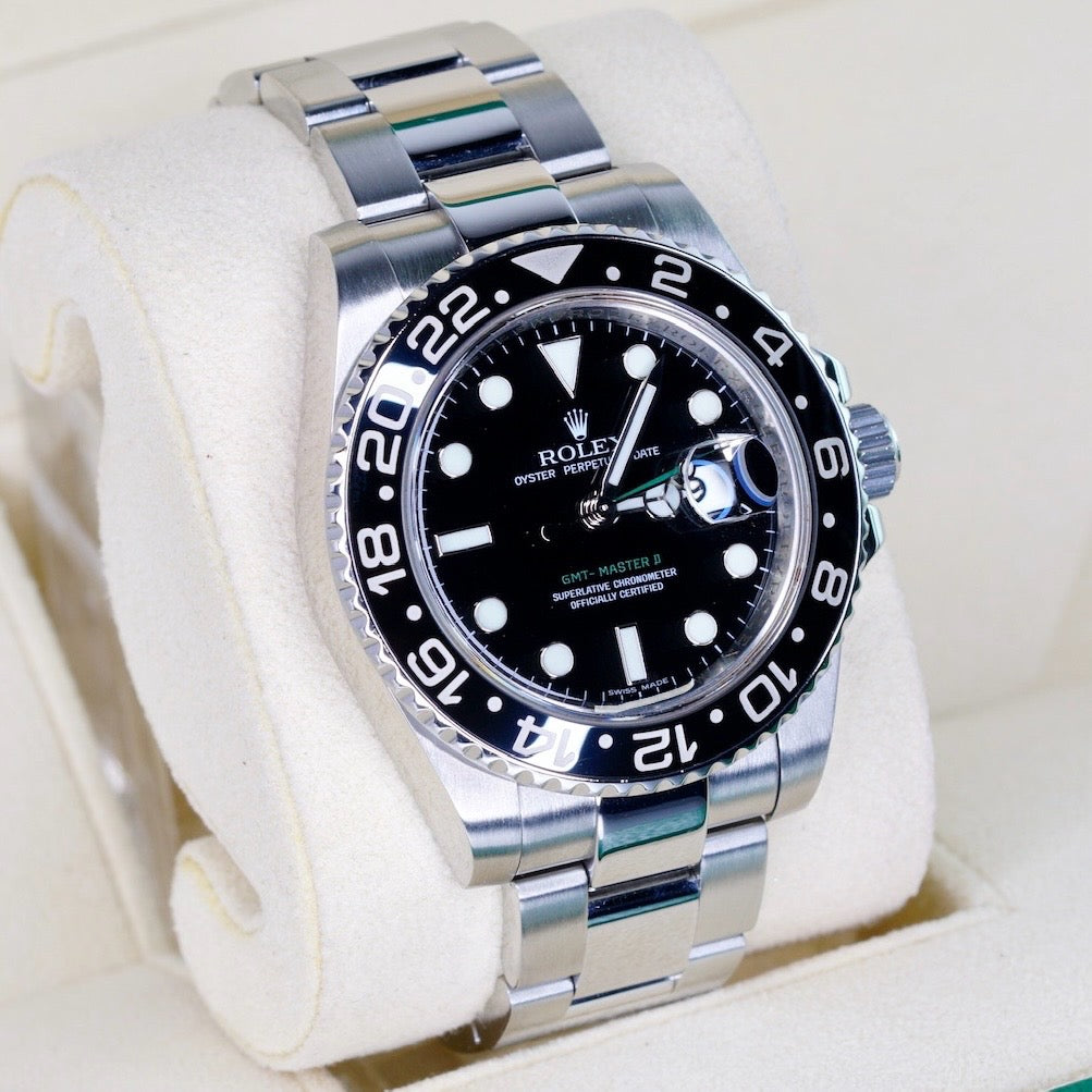 Rolex GMT-Master II 116710LN Black Dial Green Arrow Stainless Steel 40mm 2008