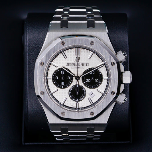 Audemars Piguet Royal Oak 26331ST.OO.1220ST.03 “PANDA” White Dial Black Sub Dials Chronograph Stainless Steel 41mm