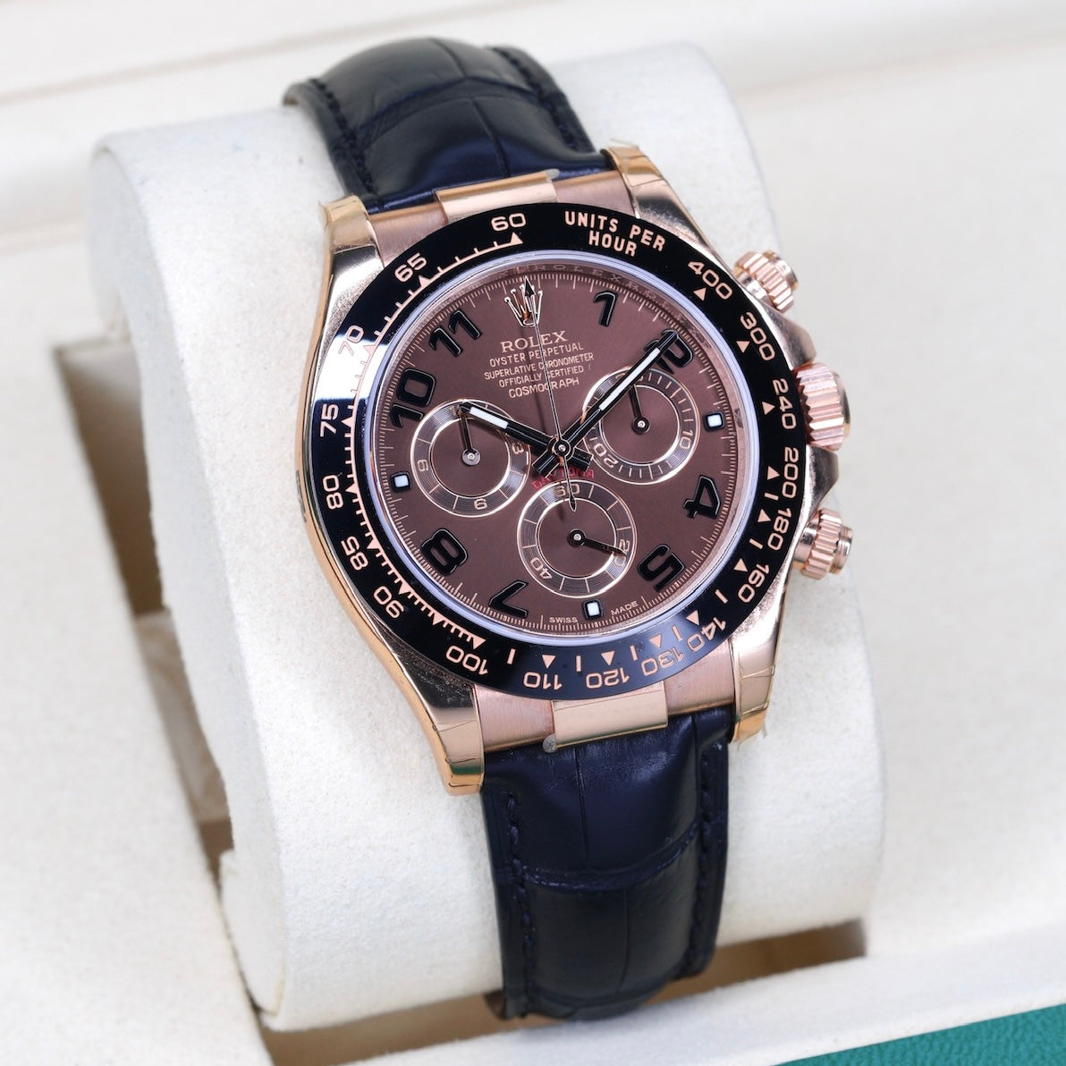 Rolex Daytona 116515LN “CHOCO ARABIC” Brown Arabic Dial Rose Gold Leather Strap 40mm 2013