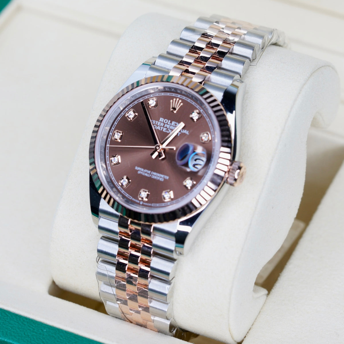 Rolex NEW 2026 Datejust 126231 “CHOCO DIAMOND” Brown Diamond Dial Two-Tone Rose Gold & Steel 36mm