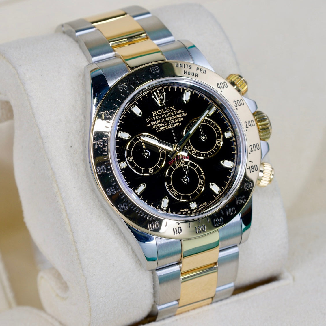 Rolex Daytona 116523 Black Dial Two-Tone Yellow Gold & Steel 40mm