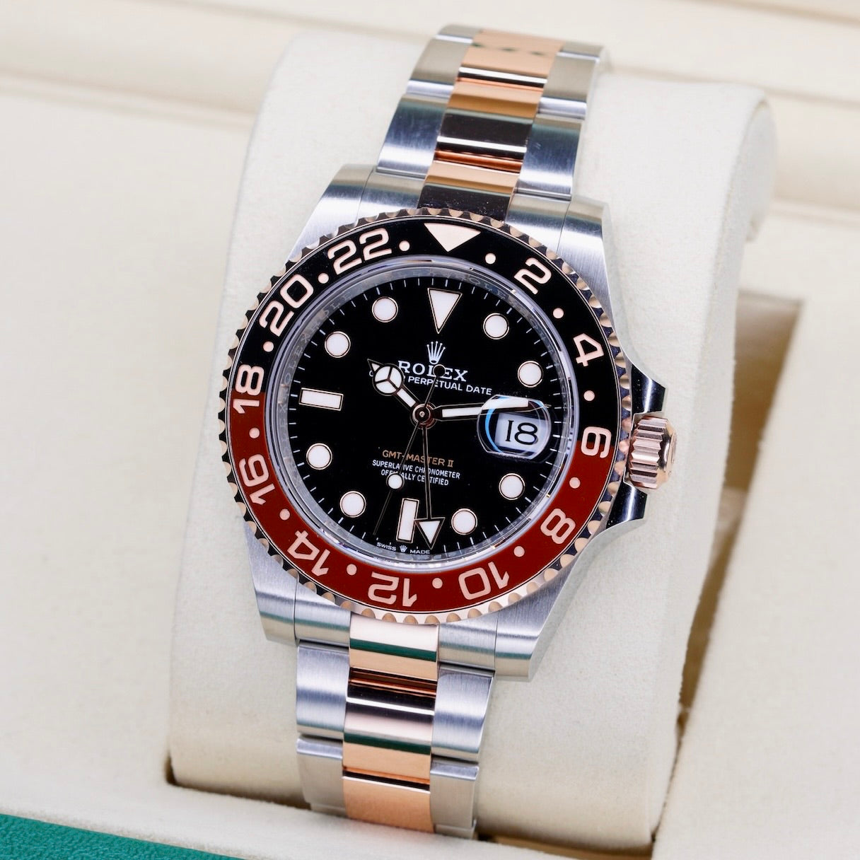 Rolex NEW 2026 GMT-Master II 126711CHNR “ROOTBEER” Black Dial Two-Tone Rose Gold & Steel 40mm