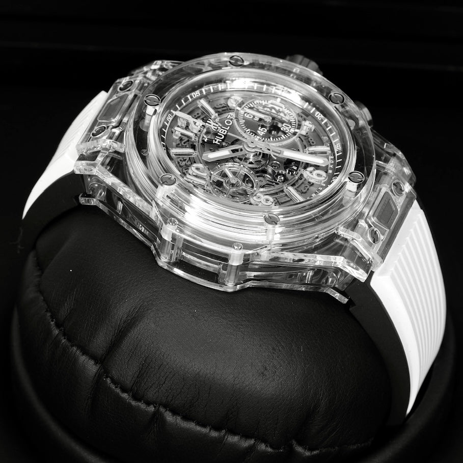Hublot Big Bang Unico 411.JX.4802.RT Sapphire Skeleton Rubber Strap 45mm