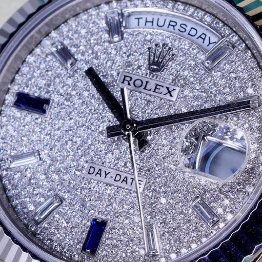 Rolex Day Date 228239 “AM DIAMOND SET” Am Diamond Dial White Gold 40mm