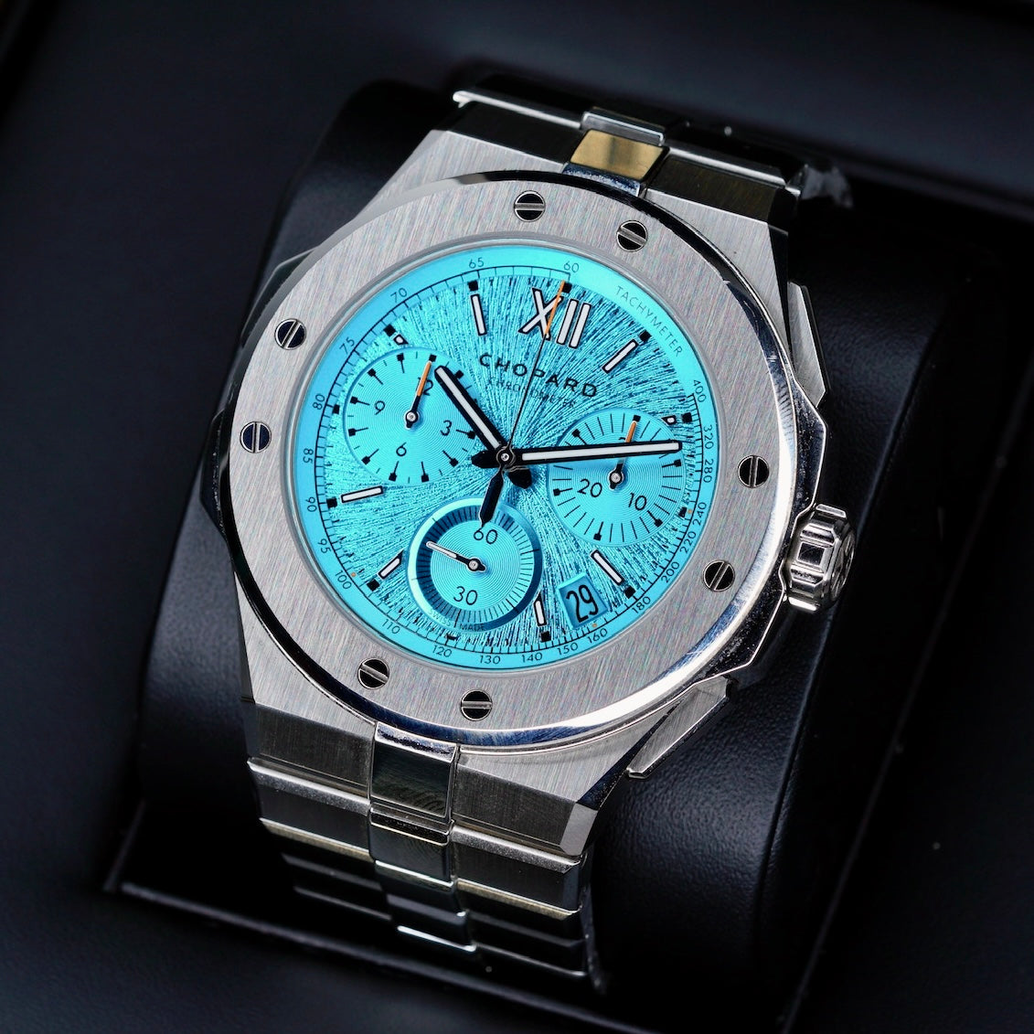 Chopard Alpine Eagle 298609-3006 “MARITIME BLUE XL” Turquoise Dial Chrono Stainless Steel 44mm