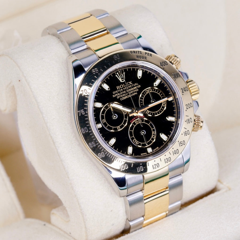 Rolex Daytona 116523 Black Dial Two-Tone Stainless Steel & Yellow Gold 40mm