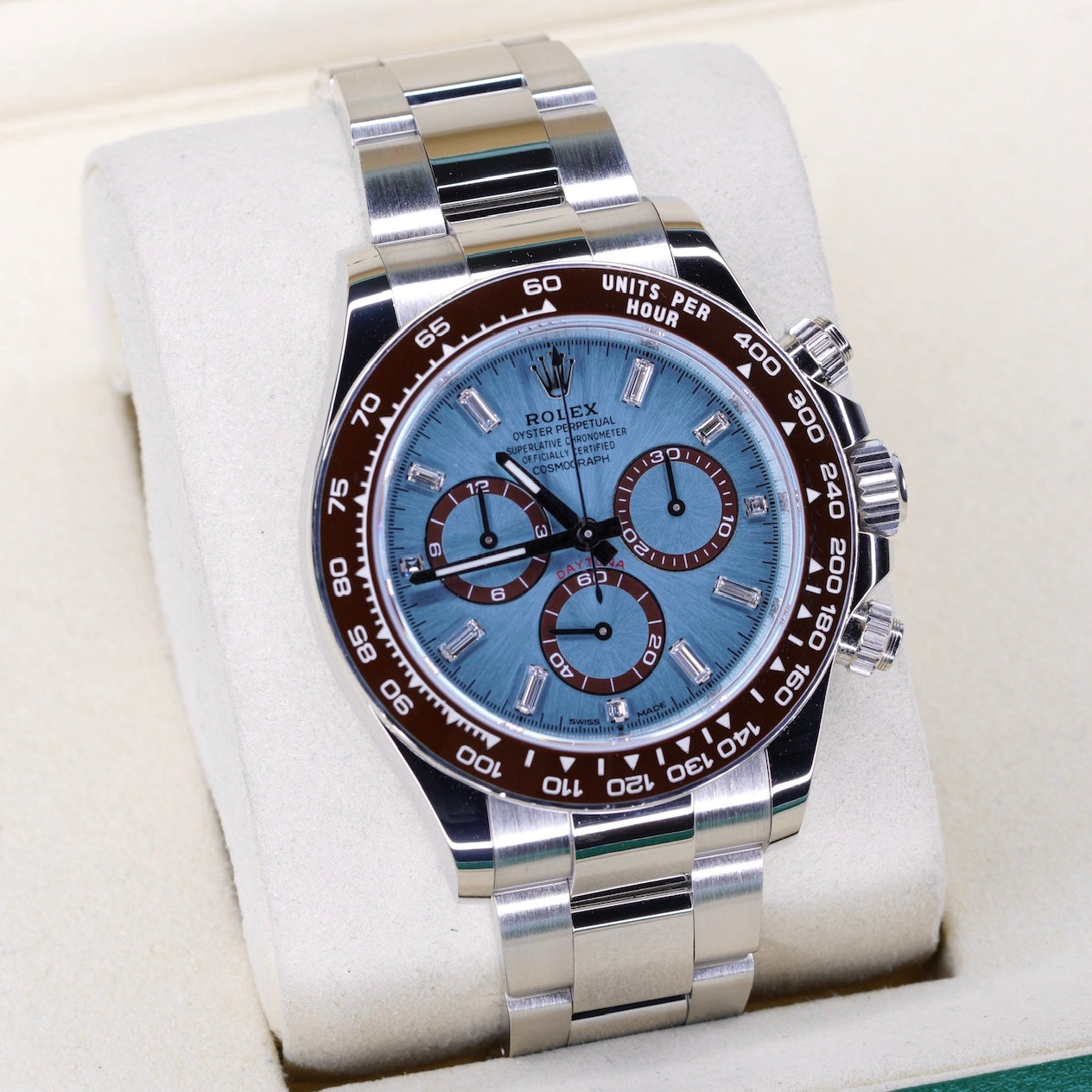 Rolex Daytona 126506 “PLATONA BAGUETTE” Ice Blue Baguette Dial Platinum 40mm 2025