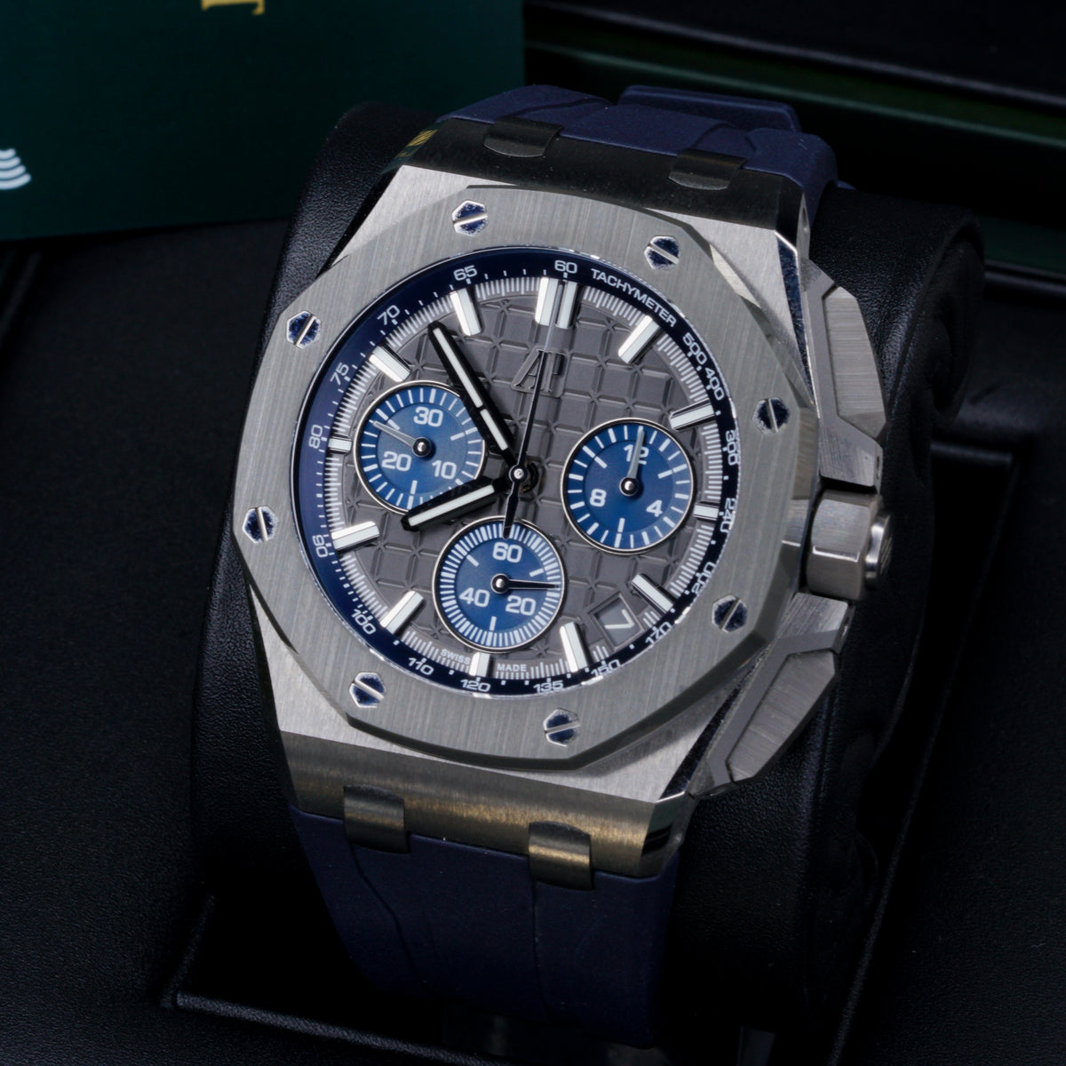 Audemars Piguet Royal Oak Offshore 26420IO.OO.A009CA.01 Grey Dial Blue Sub Dials Titanium