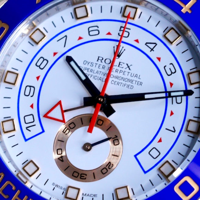 Rolex Yacht-Master II 116681 White Dial Blue Hands Two-Tone Rose Gold & Steel 44mm