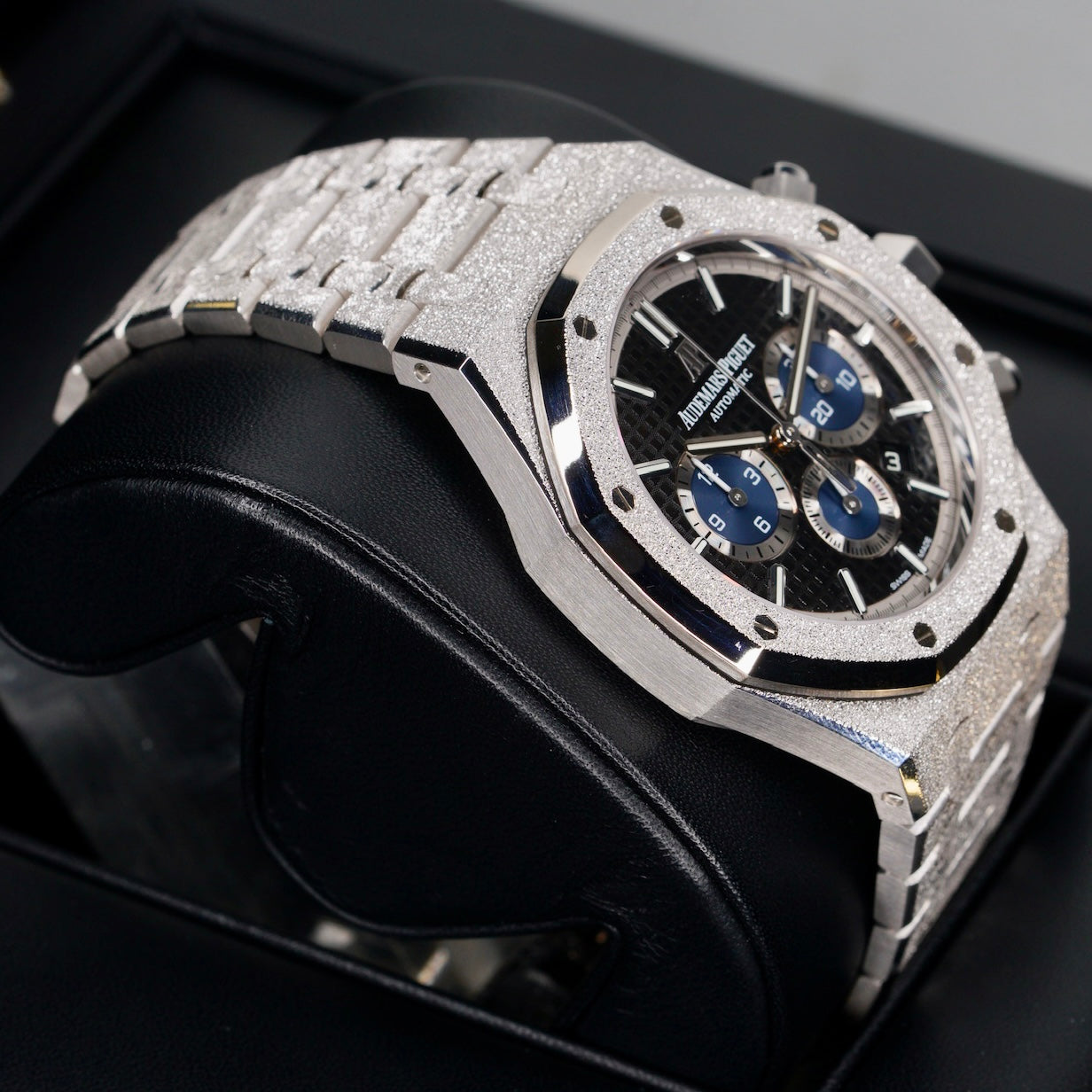 Patek Philippe Royal Oak 26331BC.GG.1224BC.03 “FROSTED 111” Black Dial Blue Sub Dial White Gold Chronograph Limited Edition Of 111 41mm