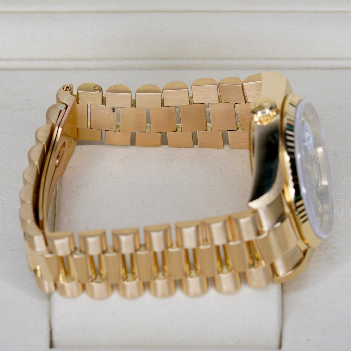 Rolex Day-Date 18038 Black Diamond Dial Yellow Gold 36mm