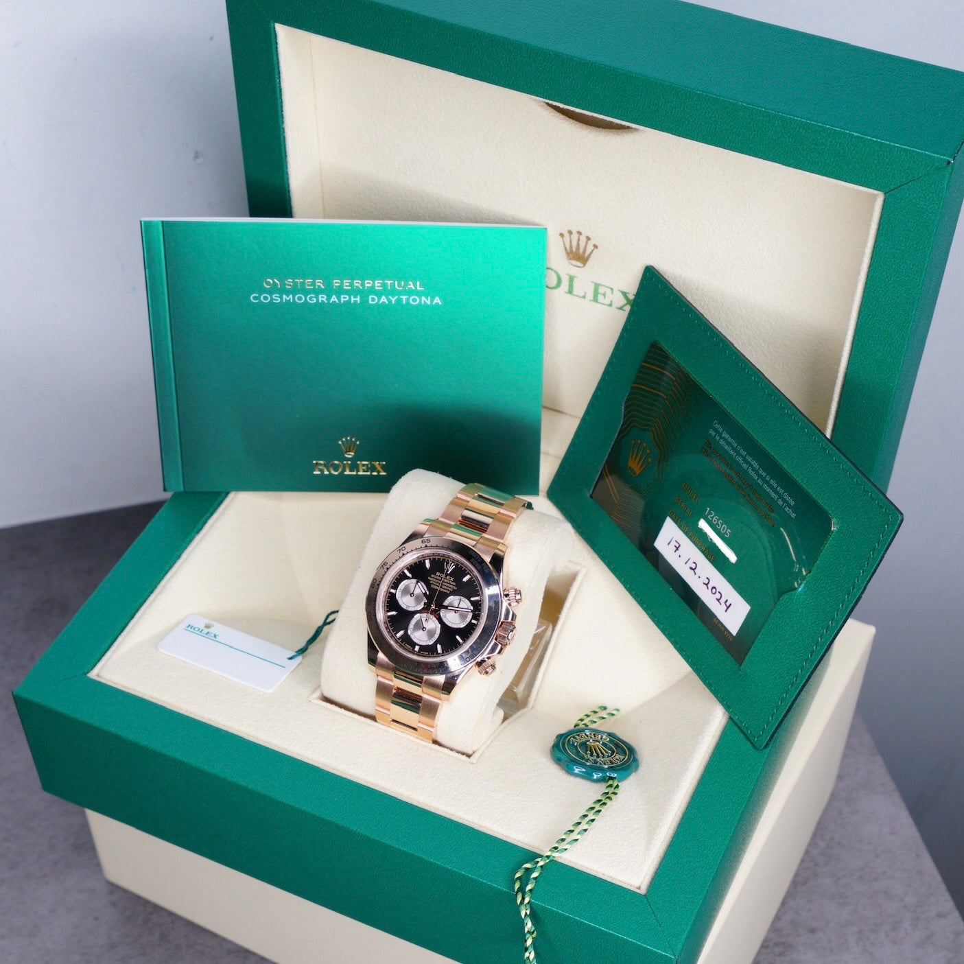 Rolex Daytona 126505 Black Dial Rose Gold 40mm 2024