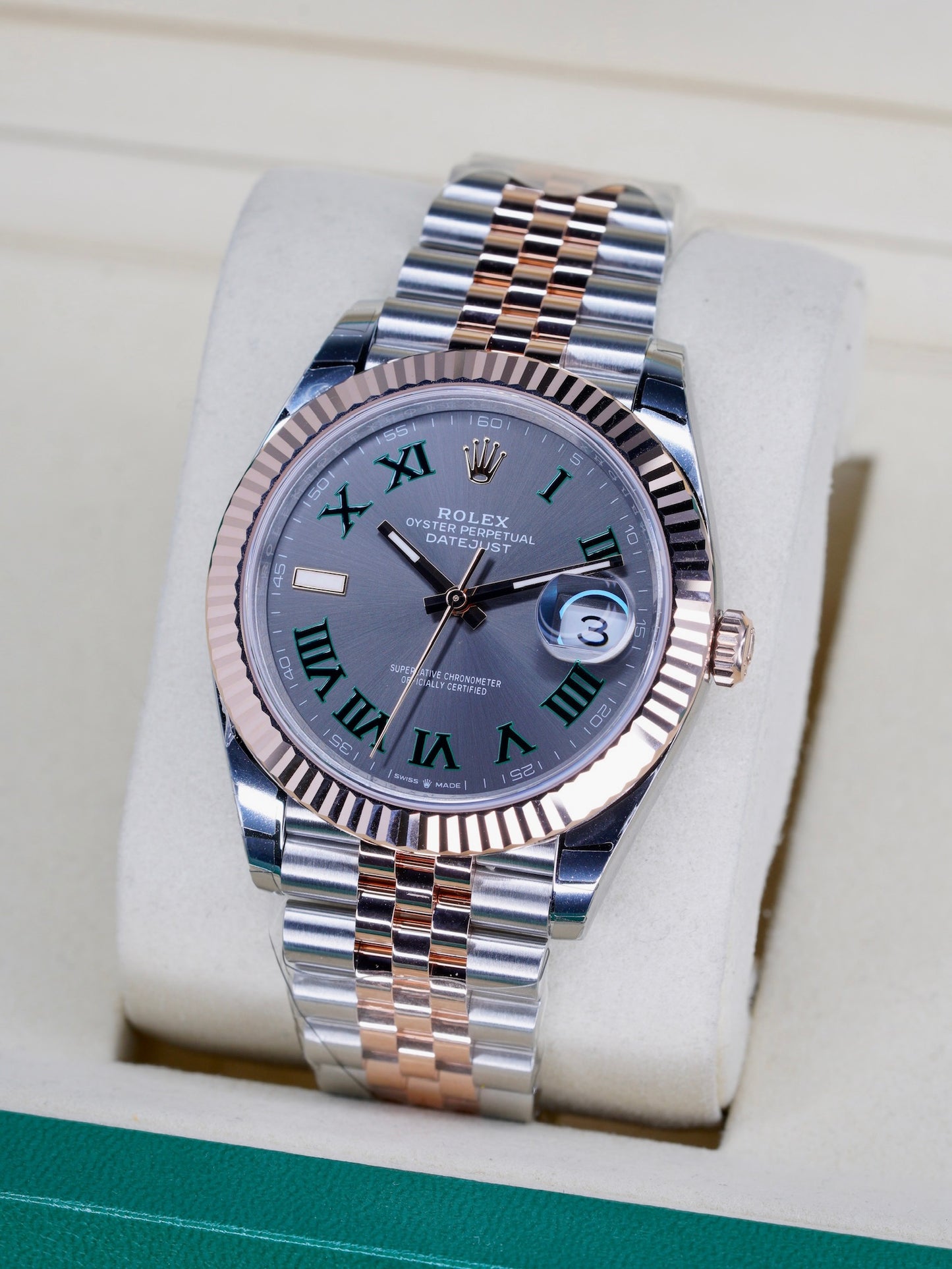 Rolex NEW 2026 Datejust 126331 “WIMBLEDON” Grey Roman Dial Two-Tone Rose Gold & Steel 41mm