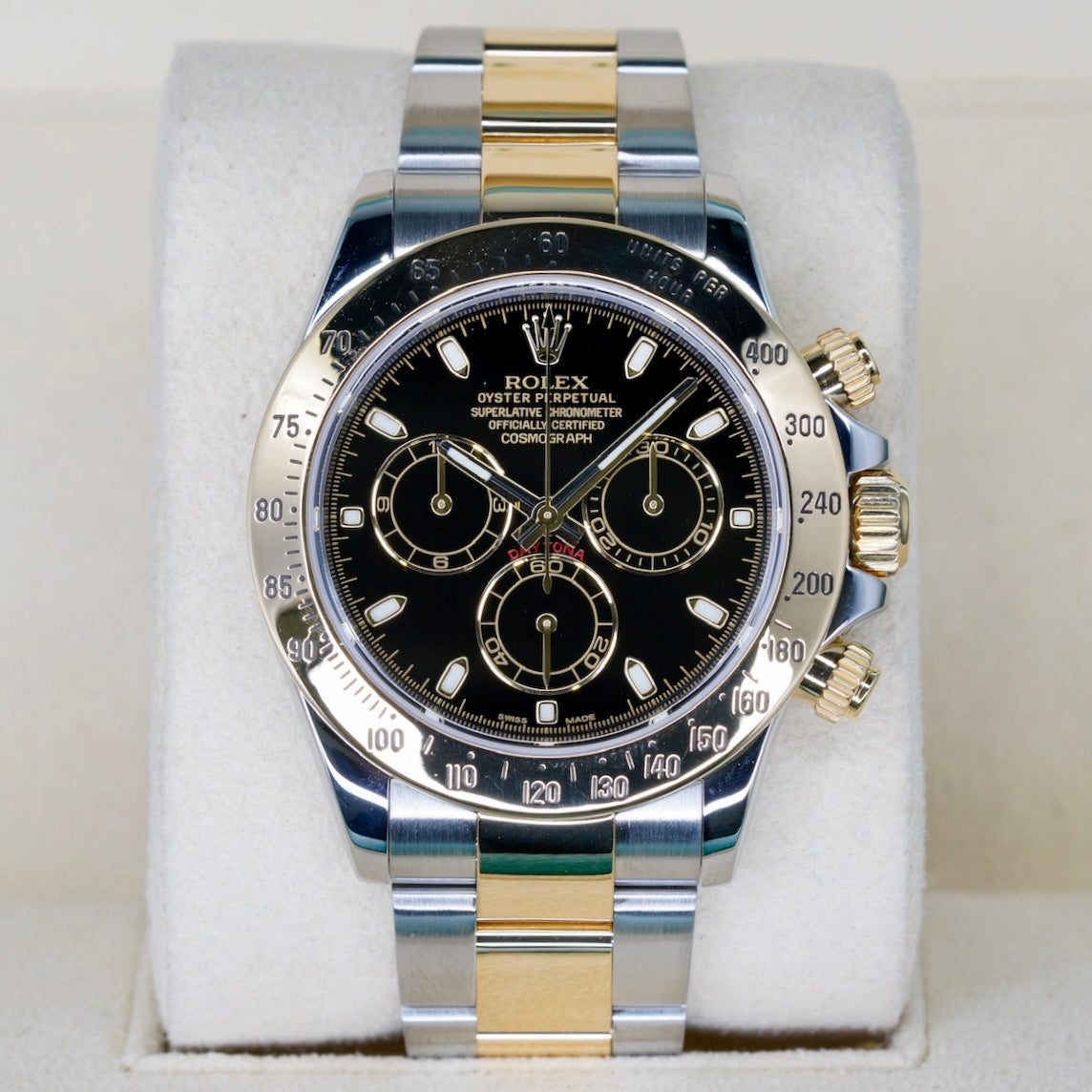 Rolex Daytona 116523 Black Dial Two-Tone Yellow Gold & Steel 40mm
