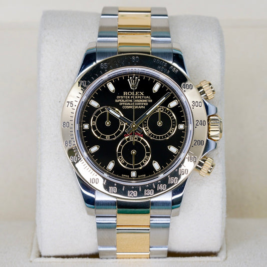Rolex Daytona 116523 Black Dial Two-Tone Yellow Gold & Steel 40mm