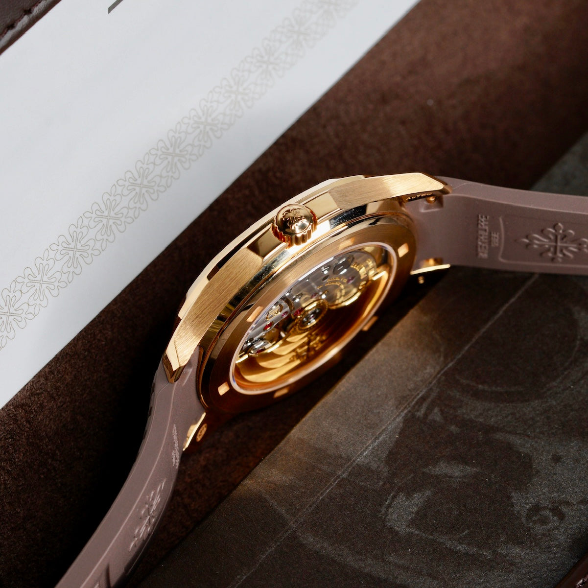 Patek Philippe NEW 2026 Aquanaut 5268/200R-010 “LADY AQUA” Brown Dial Diamond Bezel Rose Gold 38.8mm