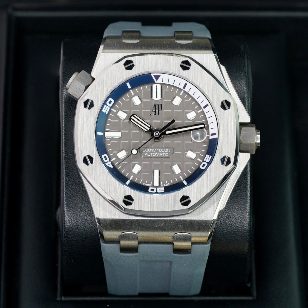 Audemars Piguet Royal Oak Offshore Diver 15720ST.OO.A009CA.01 Grey Dial Stainless Steel Rubber Strap 42mm