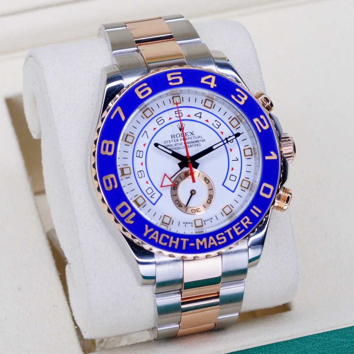Rolex Yacht-Master II 116681 White Dial Two Tone Rose Gold & Steel 44mm