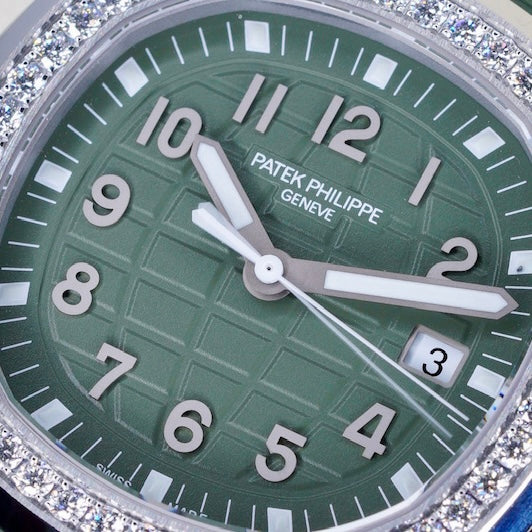 Patek Philippe Aquanaut 5267/200A-011 “LADY DIAMOND” Green Dial Diamond Bezel Tropical Strap 38.8mm 2025