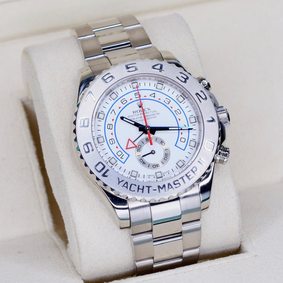 Rolex Yacht-Master II 116689 White Dial White Gold 44mm 2013