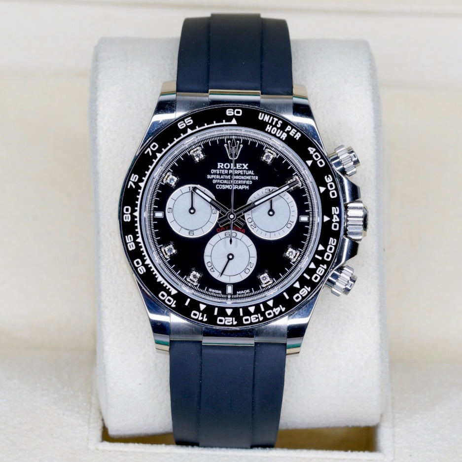 Rolex Daytona 126519 “BLACK DIAMOND” Black Diamond Dial White Gold Oysterflex 40mm 2025