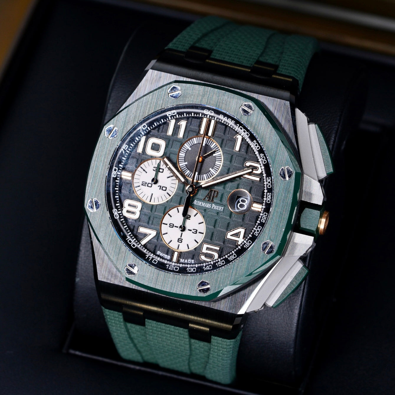 Audemars Piguet Royal Oak Offshore 26405CE.OO.A056CA.01 “TACTICAL GREEN” Smoked Green Dial Ceramic Selfwinding Chronograph 44mm