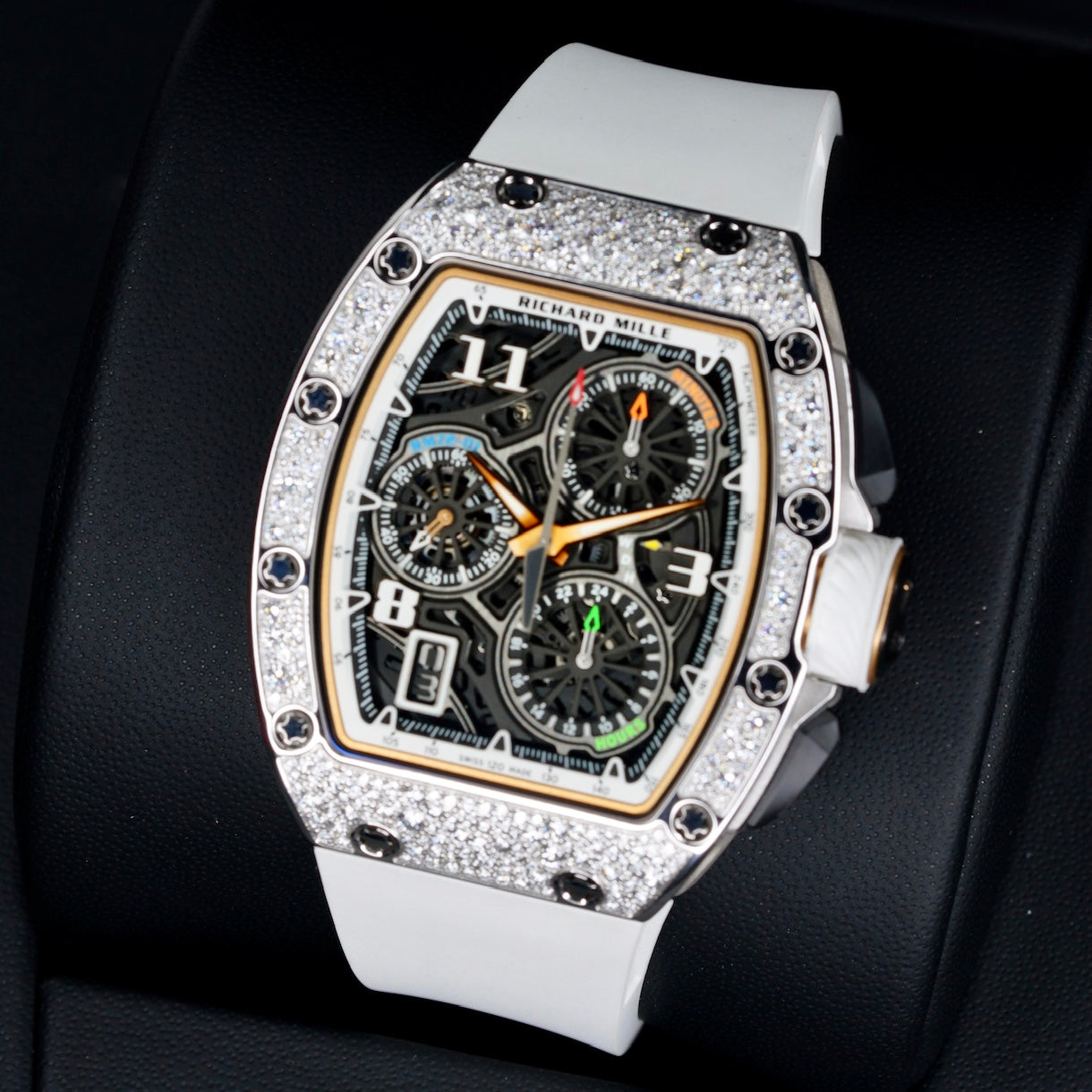 Richard Mille RM72-01 “SNOW LEOPARD” Skeleton Dial White Gold Diamond Case 2025