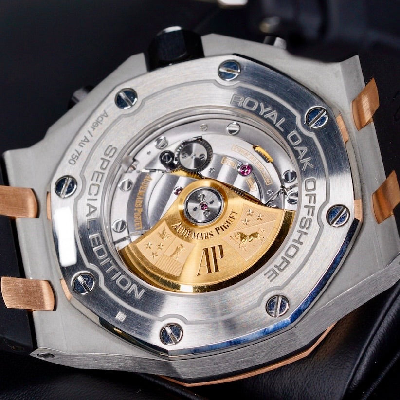 Audemars Piguet Royal Oak Offshore 26471SR.OO.D101CR.01 “BUCHERER” Blue Dial Two-Tone Rose Gold & Steel Chronograph 42mm