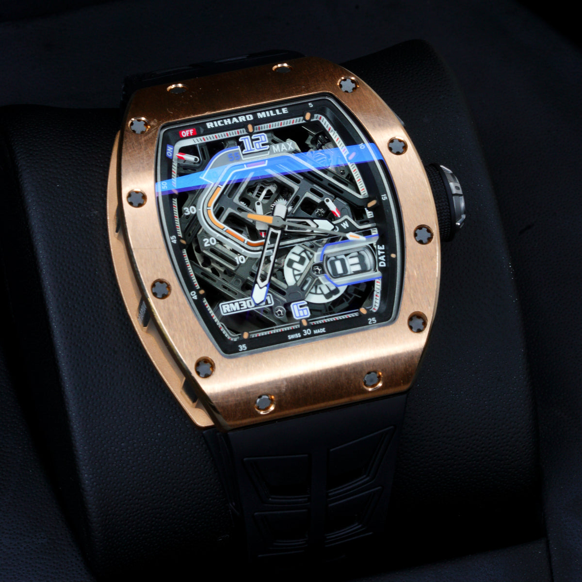 Richard Mille LIKE NEW 2026 RM 30-01 Skeleton Dial Rose Gold Rubber Strap