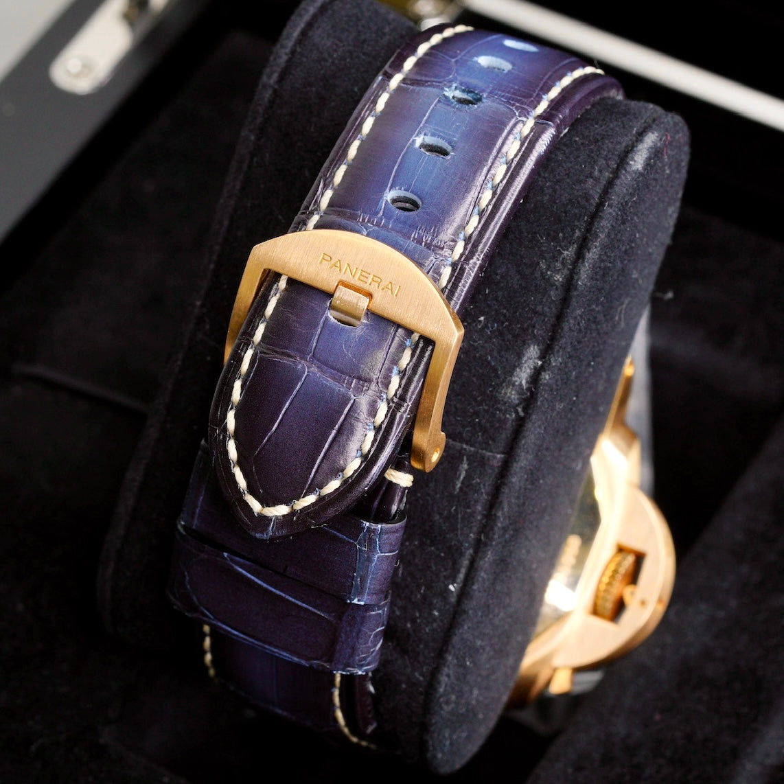 Panerai Luminor 1950 PAM 00277 Blue Dial GMT 8 Monopulsante Rose Gold 44mm