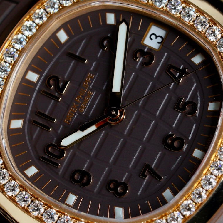 Patek Philippe NEW 2026 Aquanaut 5268/200R-010 “LADY AQUA” Brown Dial Diamond Bezel Rose Gold 38.8mm