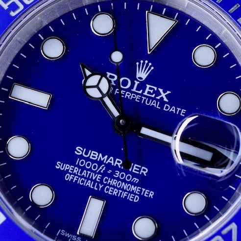 Rolex Submariner 16610 “ALMOST SMURF” AM Blue Dial & Blue Bezel Stainless Steel 40mm