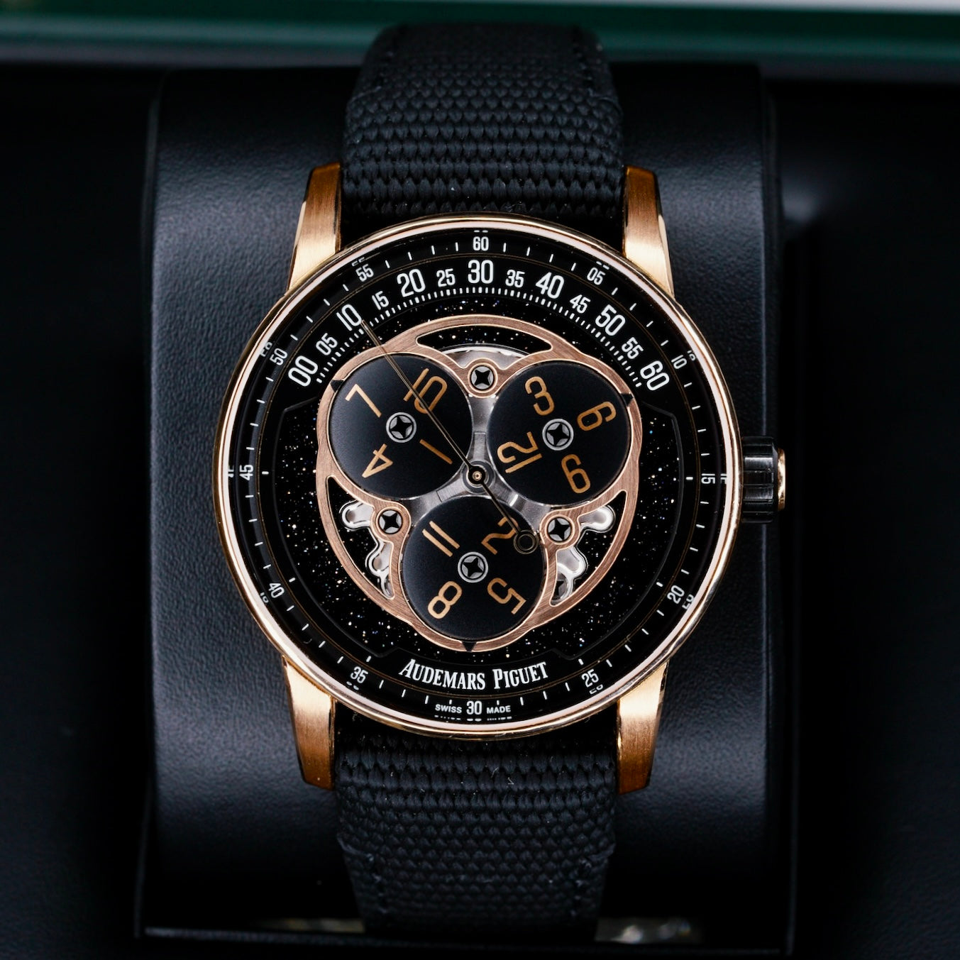 Audemars Piguet Code 11.59 15212NR.OO.A002KB.01-AB “STARWHEEL” Black Dial Rose Gold 41mm