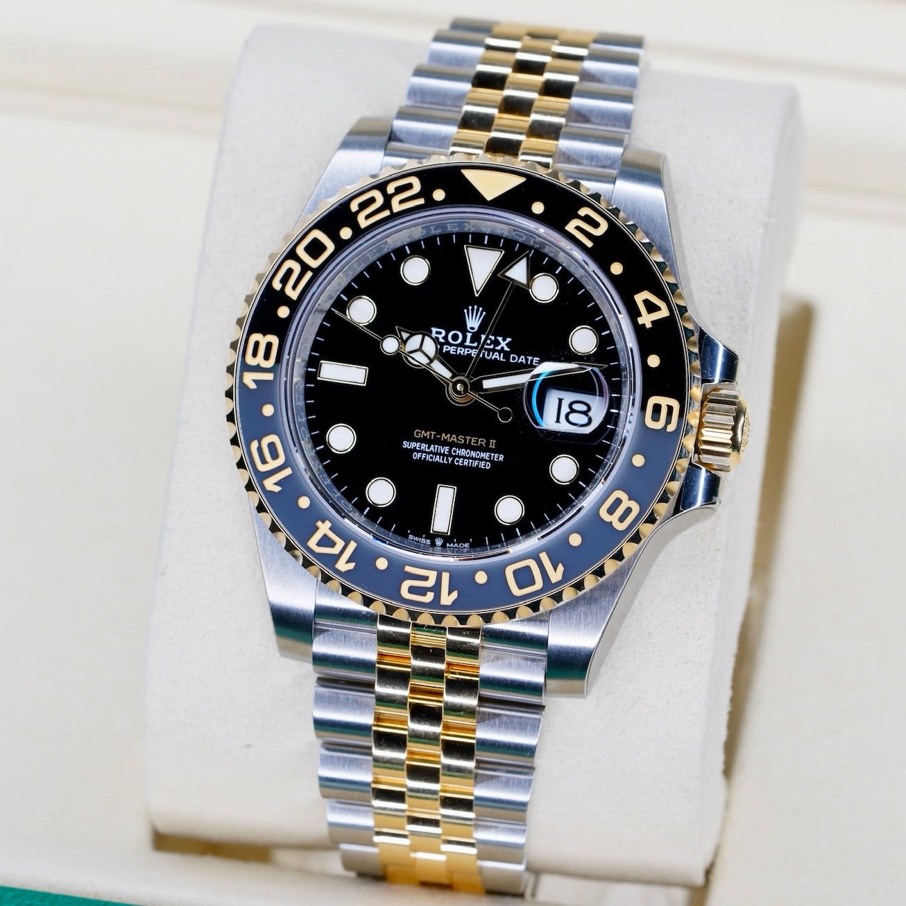 Rolex NEW 2026 GMT-Master II 126713GRNR “BRUCE WAYNE TT” Black Dial Black & Grey Bezel Two-Tone Stainless Steel & Yellow Gold Jubilee 40mm