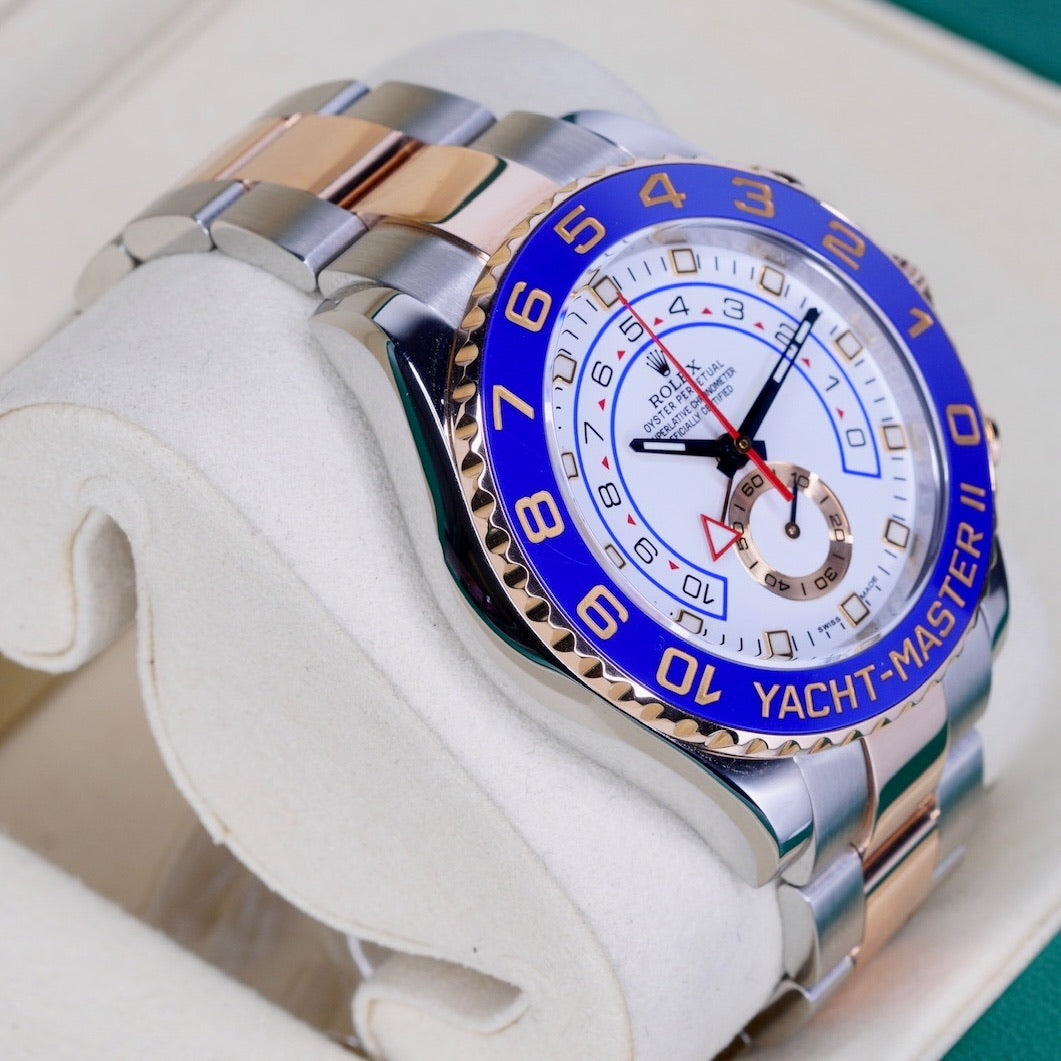 Rolex Yacht-Master II 116681 White Dial Two Tone Rose Gold & Steel 44mm
