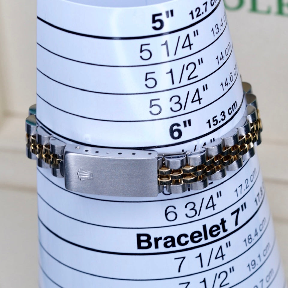 Rolex Lady-Datejust 69173 Champagne Stick Dial Two-Tone Yellow Gold & Steel Jubilee 26mm