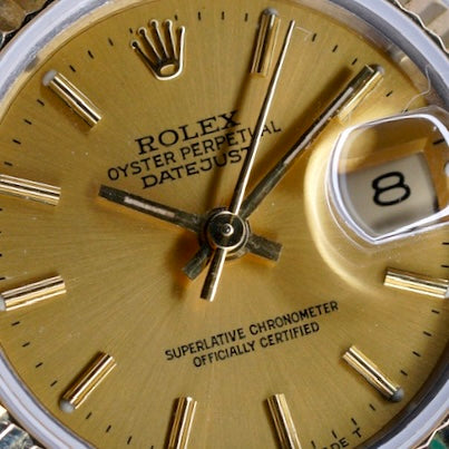 Rolex Lady-Datejust 69173 Champagne Stick Dial Two-Tone Yellow Gold & Steel Jubilee 26mm