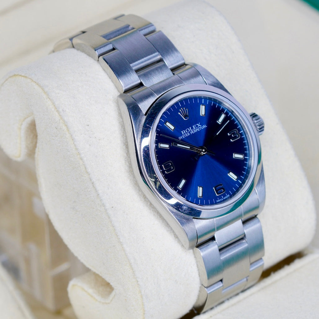 Rolex Oyster Perpetual 77080 Blue Dial Stainless Steel 31mm