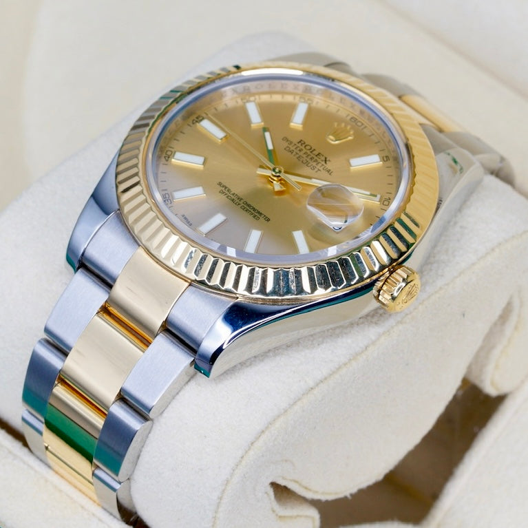 Rolex Datejust II 116333 “CHAMPAGNE” Champagne Dial Two-Tone Yellow Gold & Steel 41mm 2016