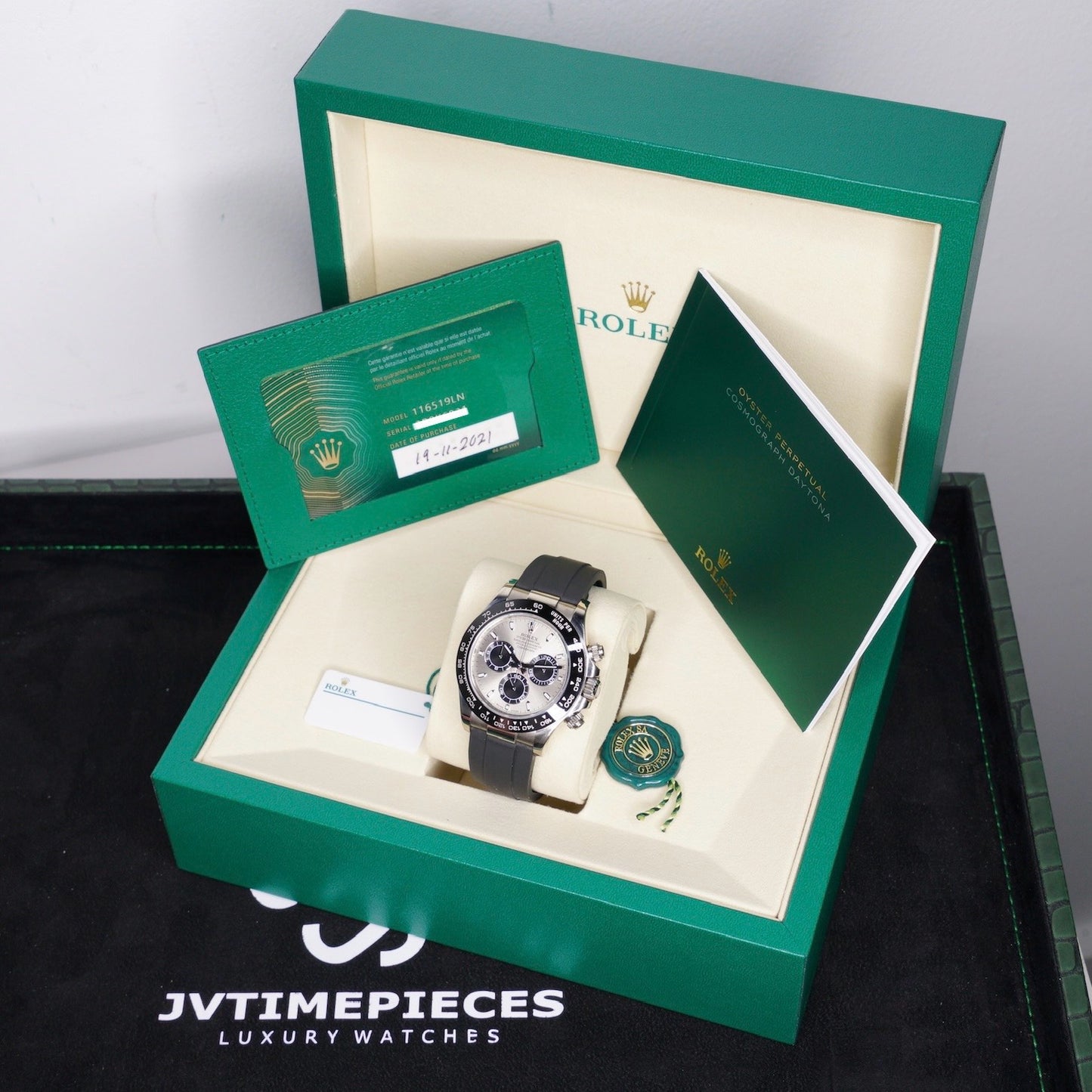 Rolex Daytona 116519LN “GHOST” Grey Dial White Gold Oysterflex 40mm 2021