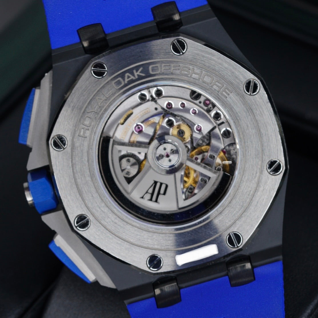 Audemars Piguet Royal Oak Offshore 26405CE.OO.A030CA.01 “TACTICAL BLUE” Blue Smoked Dial Ceramic Chronograph 44mm