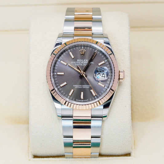 Rolex Datejust 126231 Rhodium Dial Two-Tone Rose Gold & Steel Jubilee 36mm