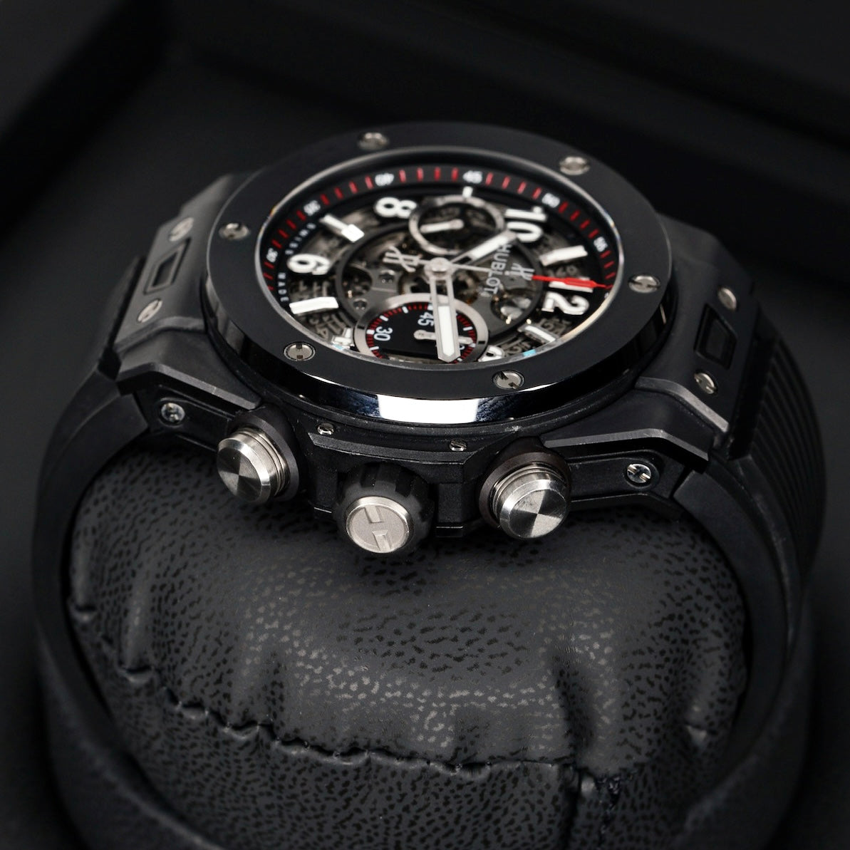Hublot Big Bang Unico 411.CI.1170.RX Skeleton Dial Ceramic Case Rubber Strap 45mm